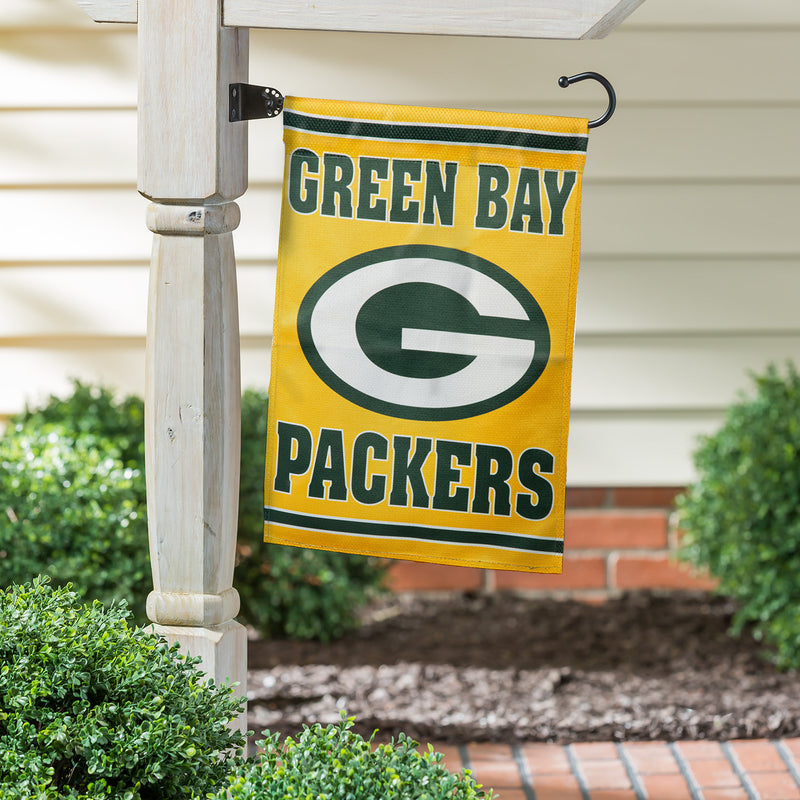 Evergreen Flag,Embossed Suede Flag, GDN Size, Green Bay Packers,12.5x0.2x18 Inches