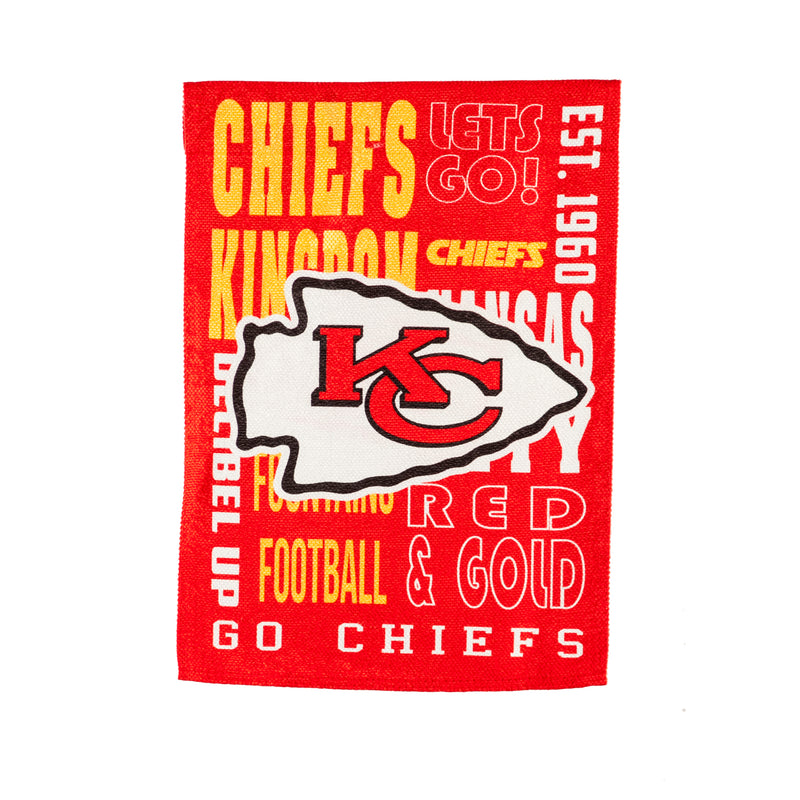 Evergreen Flag,Kansas City Chiefs, Fan Rules ES Gar,12.5x18x0.1 Inches