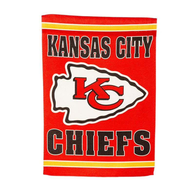 Evergreen Flag,Embossed Suede Flag, GDN Size, Kansas City Chiefs,12.5x0.2x18 Inches