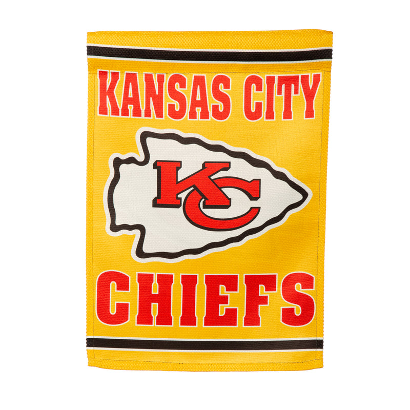 Evergreen Flag,Embossed Suede Flag, GDN Size, Kansas City Chiefs,12.5x0.2x18 Inches