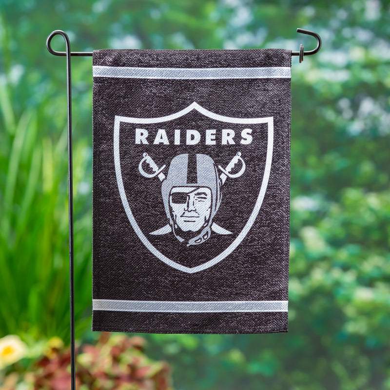 Evergreen Flag,Embossed Suede Flag, GDN Size, Las Vegas Raiders,12.5x0.1x18 Inches