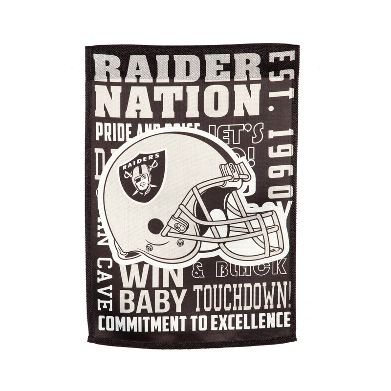 Evergreen Flag,Oakland Raiders, Fan Rules ES Gar,12.5x18x0.1 Inches