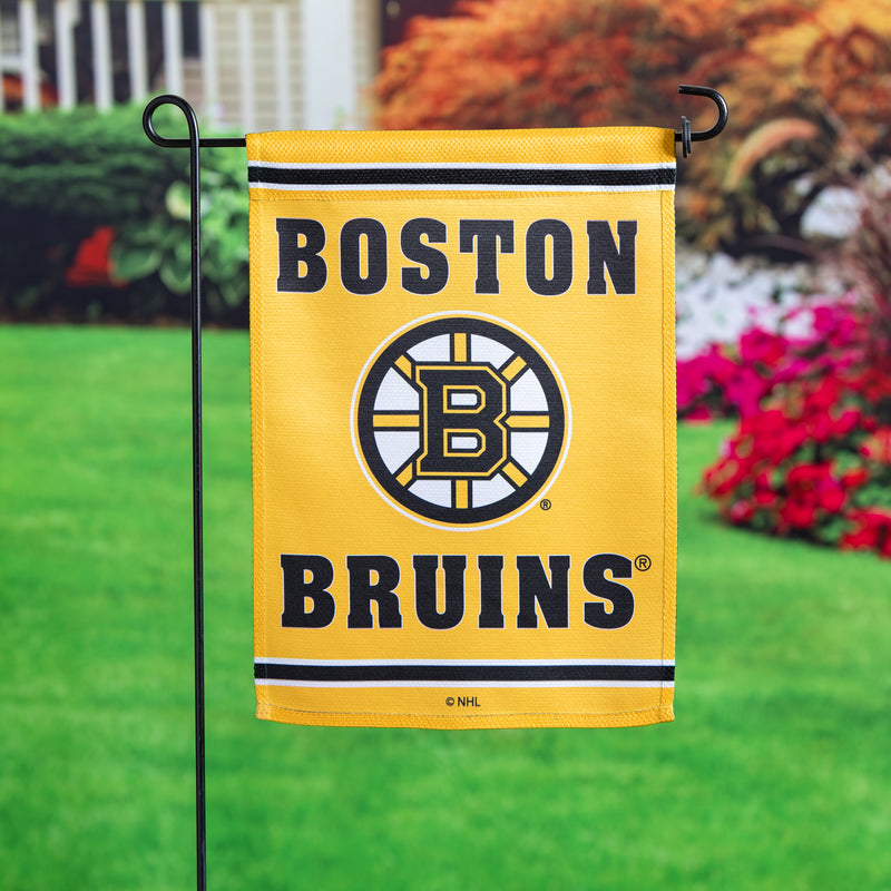 Evergreen Flag,Embossed Suede Flag, GDN Size, Boston Bruins,12.5x0.2x18 Inches