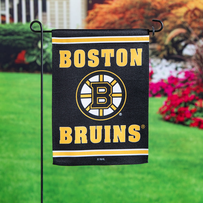 Evergreen Flag,Embossed Suede Flag, GDN Size, Boston Bruins,12.5x0.2x18 Inches