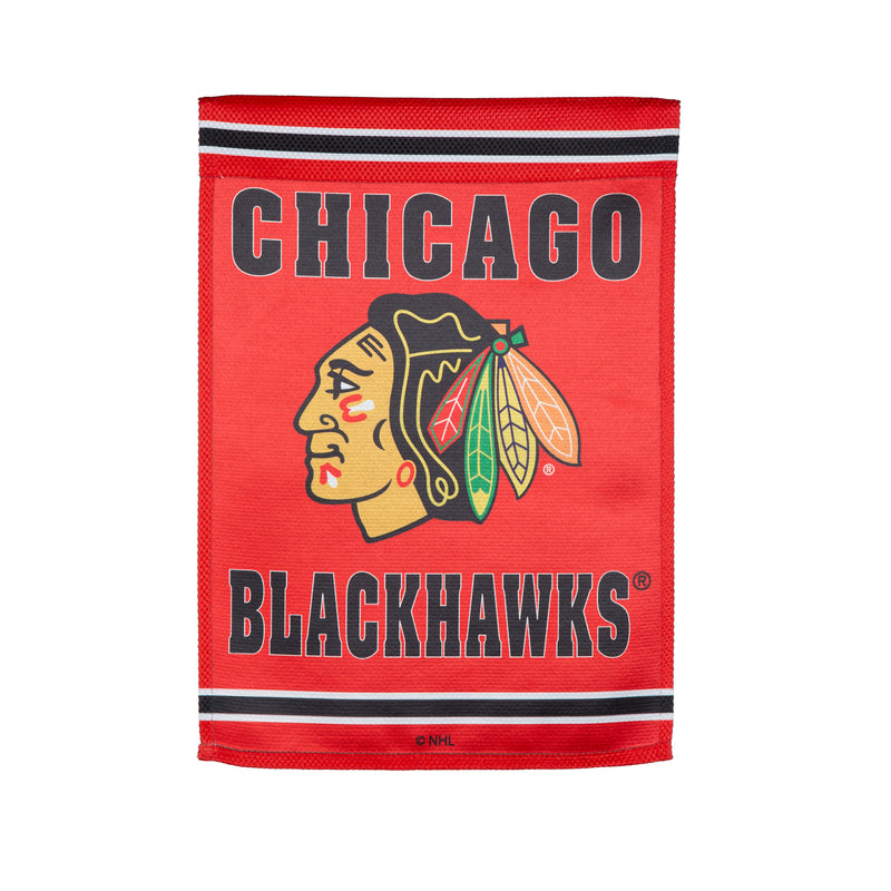 Evergreen Flag,Embossed Suede Flag, GDN Size, Chicago Blackhawks,12.5x0.2x18 Inches