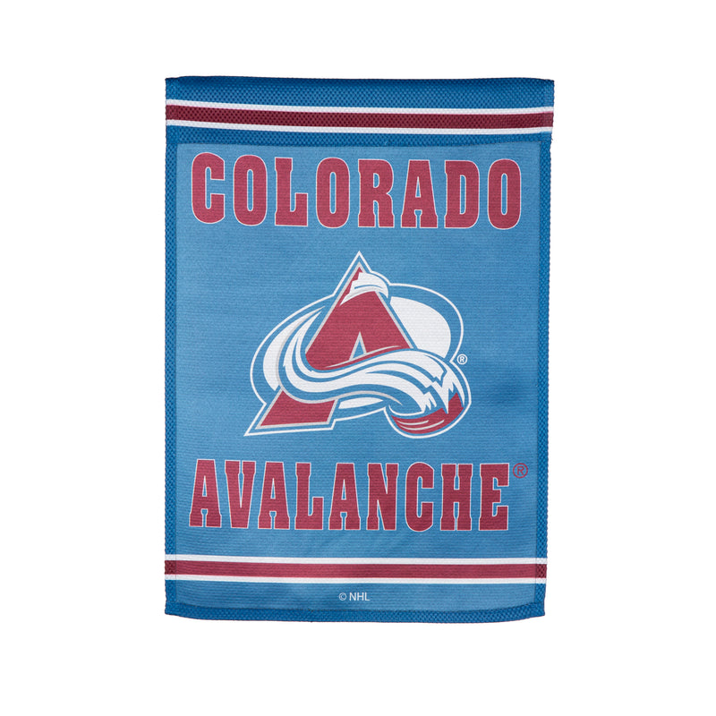 Evergreen Flag,Embossed Suede Flag, GDN Size, Colorado Avalanche,12.5x0.2x18 Inches