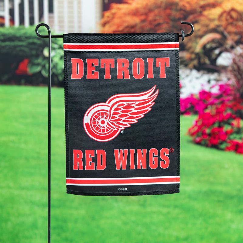 Evergreen Flag,Embossed Suede Flag, GDN Size, Detroit Red Wings,12.5x0.2x18 Inches