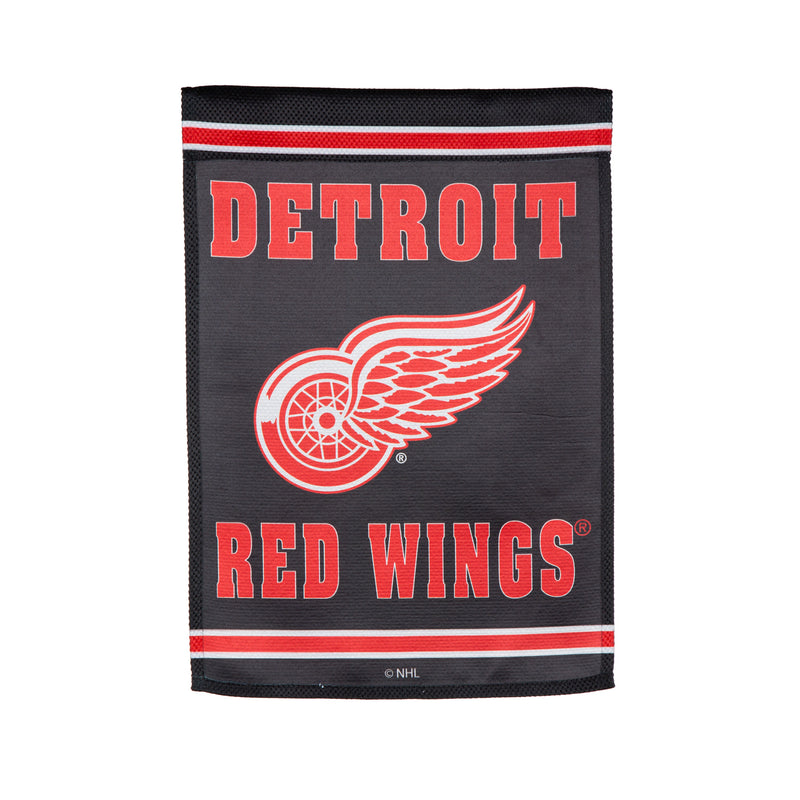 Evergreen Flag,Embossed Suede Flag, GDN Size, Detroit Red Wings,12.5x0.2x18 Inches