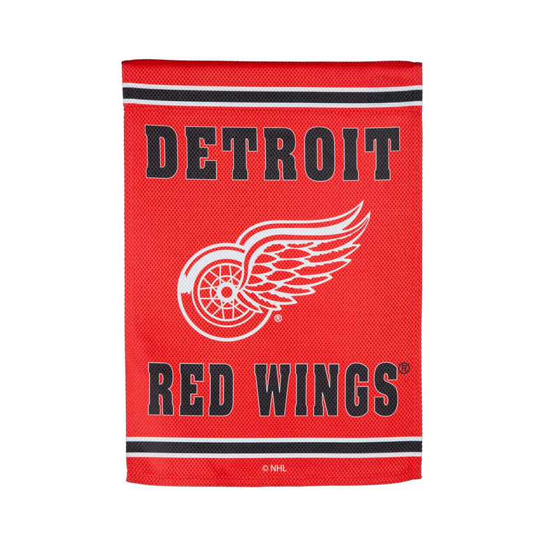 Evergreen Flag,Embossed Suede Flag, GDN Size, Detroit Red Wings,12.5x0.2x18 Inches