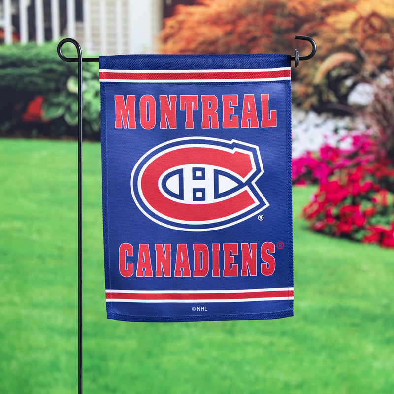 Evergreen Flag,Embossed Suede Flag, GDN Size, Montreal Canadiens,12.5x0.2x18 Inches