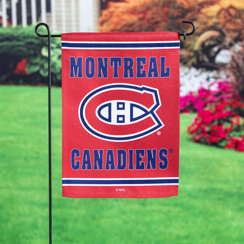 Evergreen Flag,Embossed Suede Flag, GDN Size, Montreal Canadiens,12.5x0.2x18 Inches