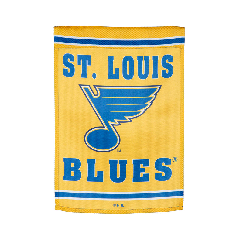 Evergreen Flag,Embossed Suede Flag, GDN Size, St Louis Blues,12.5x0.2x18 Inches