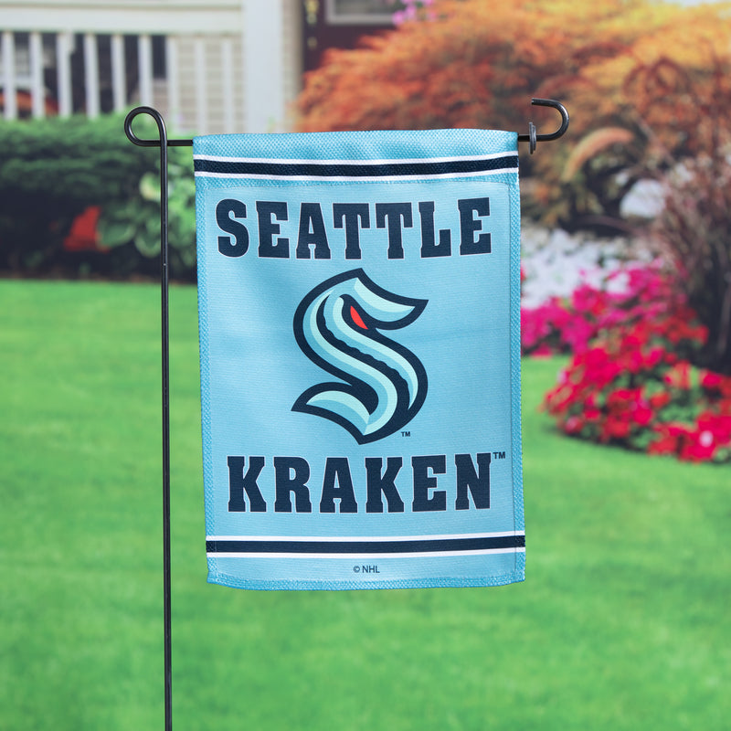 Evergreen Flag,Embossed Suede Flag, GDN Size, Seattle Kraken,12.5x0.2x18 Inches