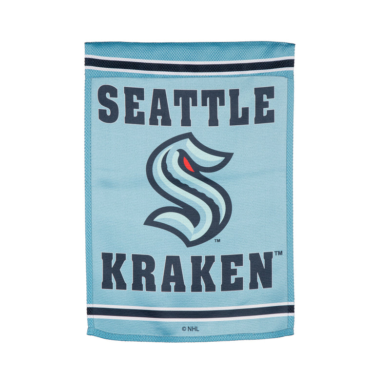 Evergreen Flag,Embossed Suede Flag, GDN Size, Seattle Kraken,12.5x0.2x18 Inches