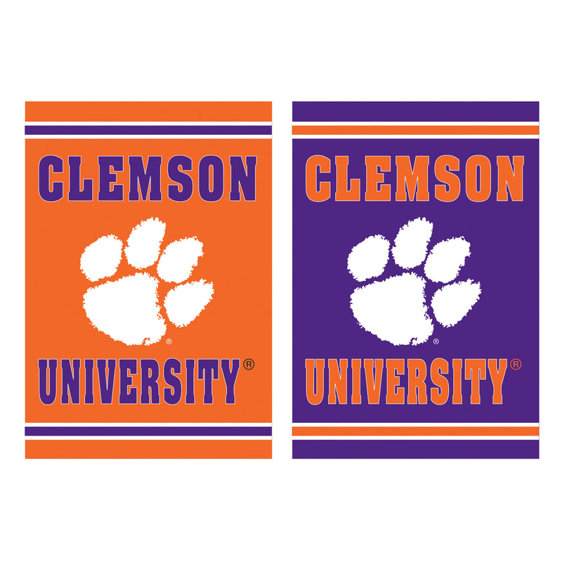 Evergreen Flag,Embossed Suede Flag, GDN Size, Clemson University,12.5x0.2x18 Inches