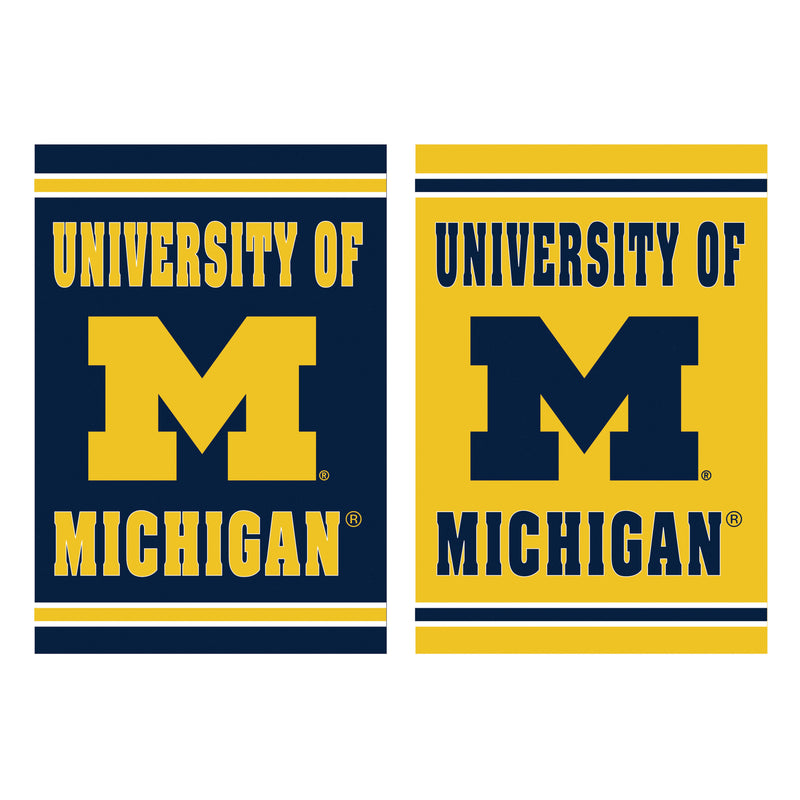 Evergreen Flag,Embossed Suede Flag, GDN Size, University Of Michigan,12.5x0.2x18 Inches