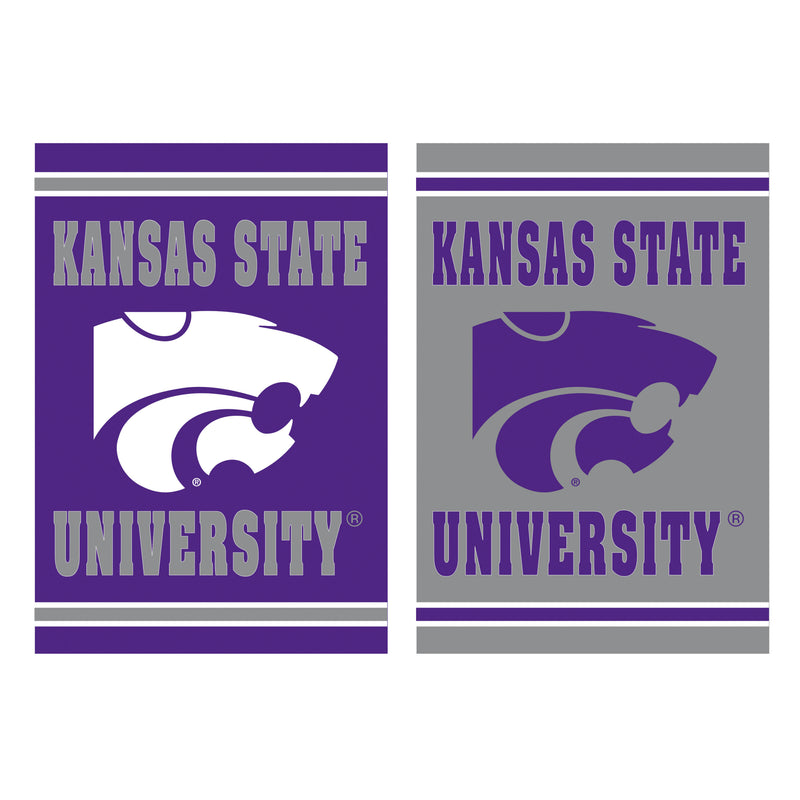 Evergreen Flag,Embossed Suede Flag, GDN Size, Kansas State University,12.5x0.2x18 Inches