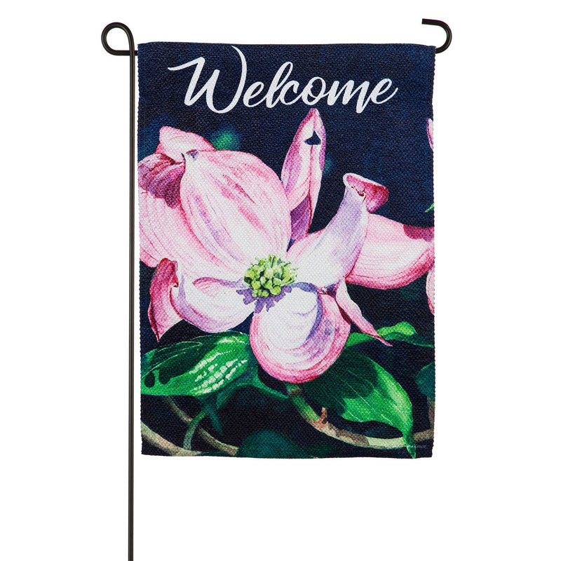 Evergreen Flag,Dogwood Blossoms Garden Textured Suede Flag,12.5x0.02x18 Inches