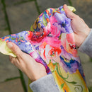 Floral Boots Garden Textured Suede Flag,14es9444