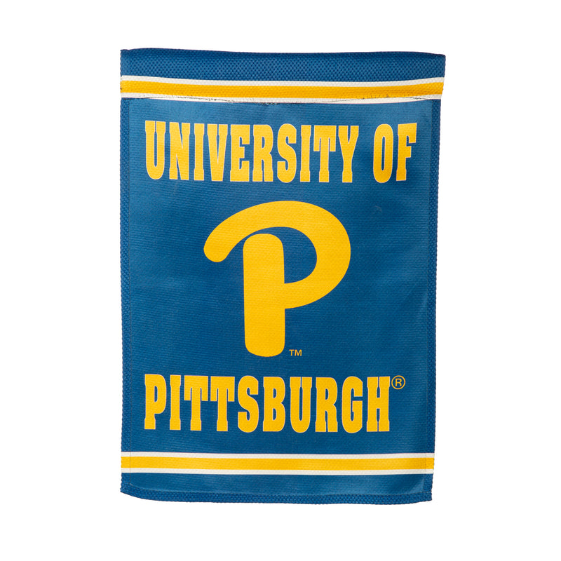 Evergreen Flag,Embossed Suede Flag, GDN Size, University of Pittsburgh,12.5x0.2x18 Inches