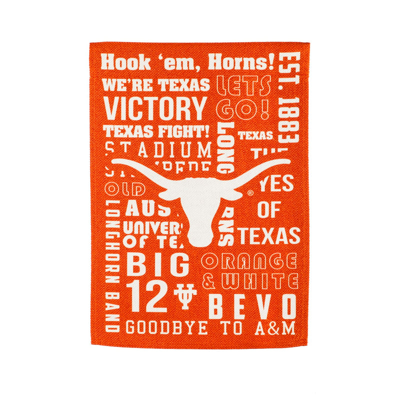 Evergreen Flag,Fan Rules ES Gar, University of Texas,12.5x18x0.1 Inches