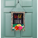 Wild and Free Garden Linen Flag,14l10417