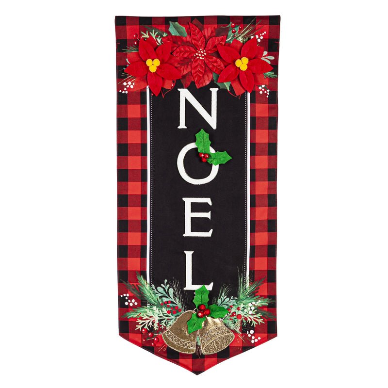 Evergreen Flag,Christmas Joy Everlasting Impressions Textile Decor,28x12.5x0.13 Inches
