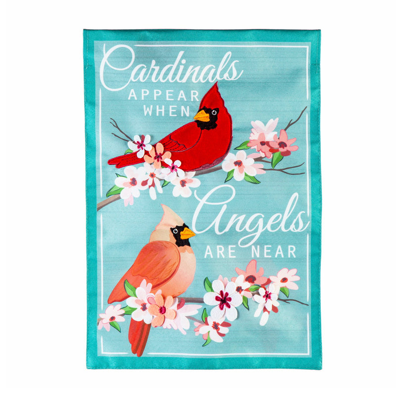 Evergreen Flag,Angels are Near Garden Linen Flag,0.2x12.5x18 Inches