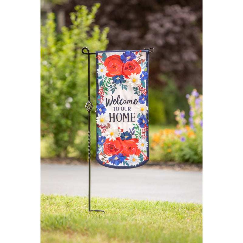 Evergreen Flag,Patriotic Welcome to Our Home Everlasting Impressions Textile Decor,0.13x12.5x27.5 Inches