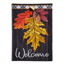 Welcome Autumn Leaves Garden Linen Flag,14l11077