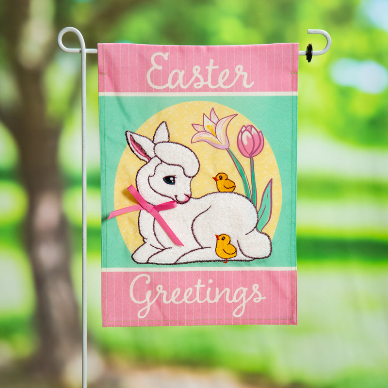 Evergreen Flag,Easter Greeting Linen Garden Flag,0.2x12.5x18 Inches