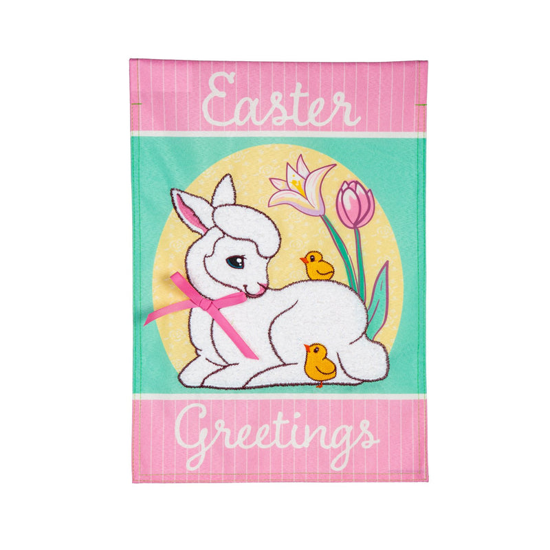 Evergreen Flag,Easter Greeting Linen Garden Flag,0.2x12.5x18 Inches