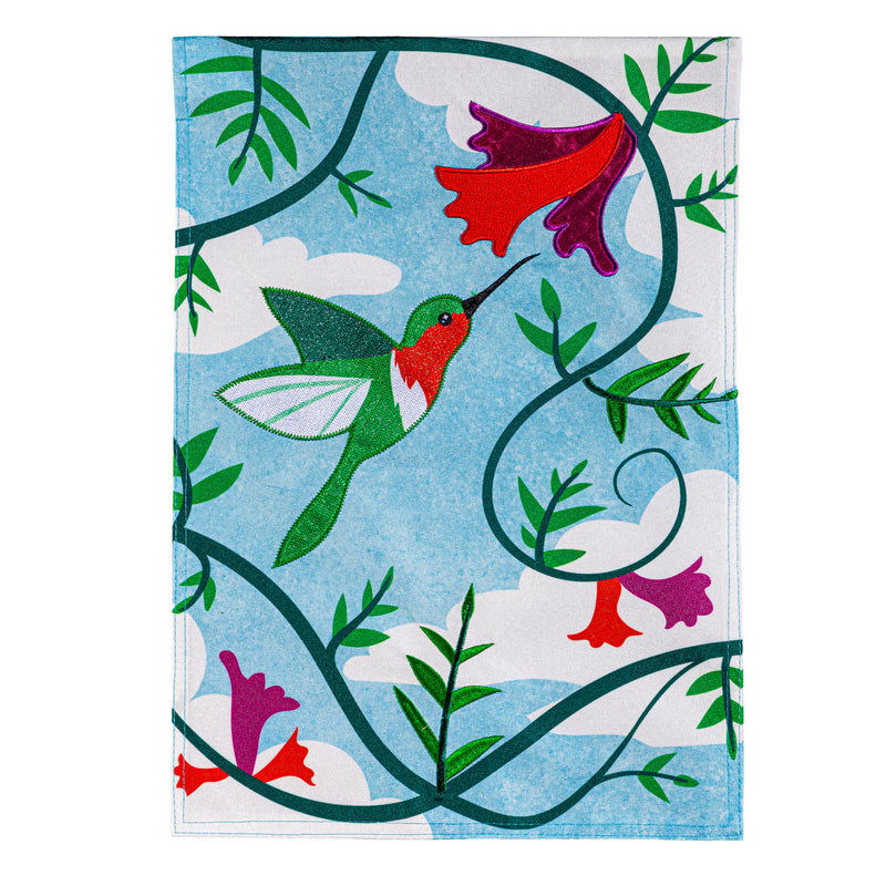 Evergreen Flag,Hummingbird Linen Garden Flag,12.5x0.2x18 Inches
