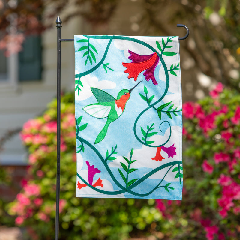 Evergreen Flag,Hummingbird Linen Garden Flag,12.5x0.2x18 Inches