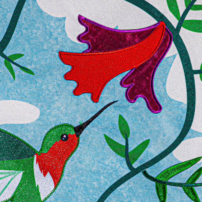 Evergreen Flag,Hummingbird Linen Garden Flag,12.5x0.2x18 Inches