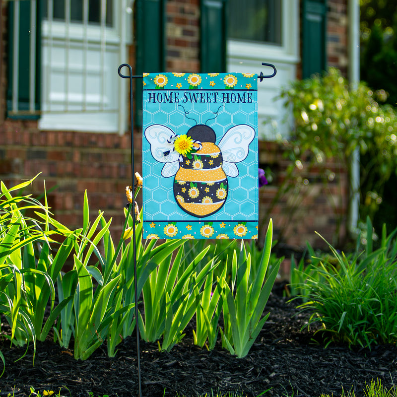 Evergreen Flag,Home Sweet Home Bee Linen Garden Flag,12.5x0.2x18 Inches