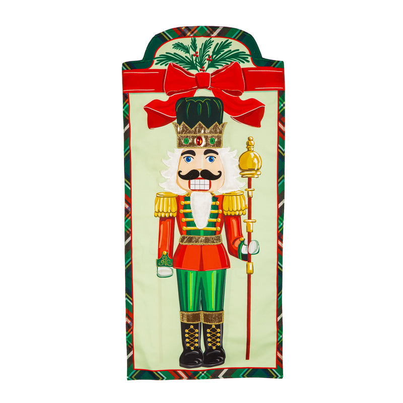 Evergreen Flag,Deck the Halls Nutcracker Everlasting Impression Textile Decor,12.5x0.13x28 Inches