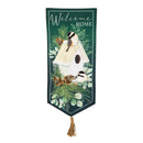 Welcome Home Winter Bird House Visit Everlasting Impression Textile Decor,14l12500xl