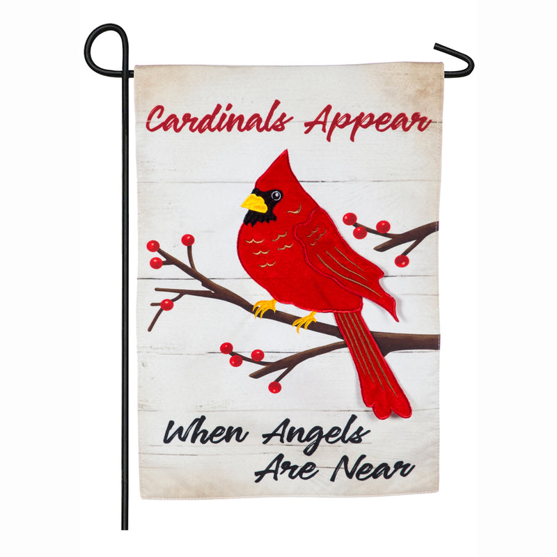 Evergreen Flag,When Angels Are Near Garden Linen Flag,12.5x0.2x18 Inches