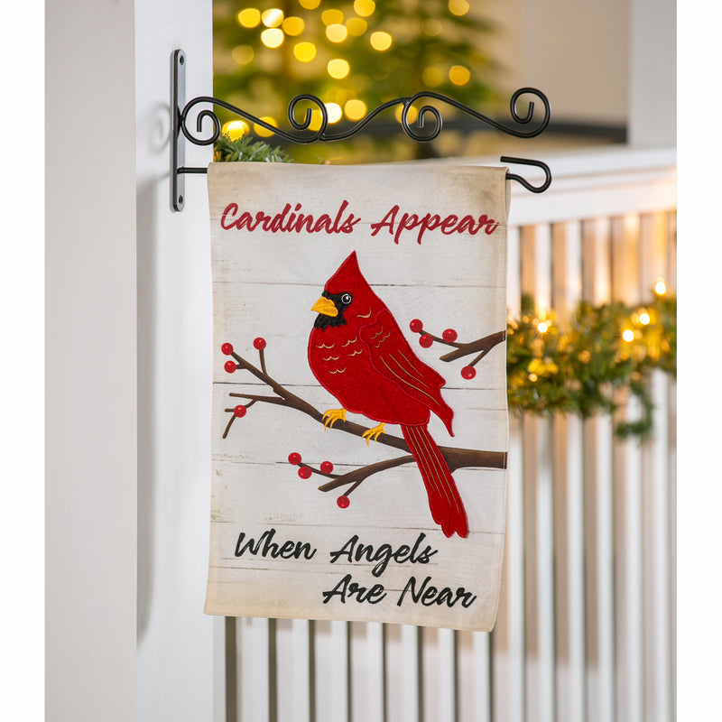 Evergreen Flag,When Angels Are Near Garden Linen Flag,12.5x0.2x18 Inches