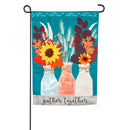 Autumn Milk Bottles Garden Linen Flag,14l9318bl