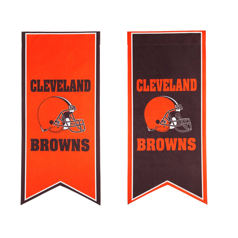 Evergreen Flag,Cleveland Browns, Flag Banner,12.5x28x0.1 Inches