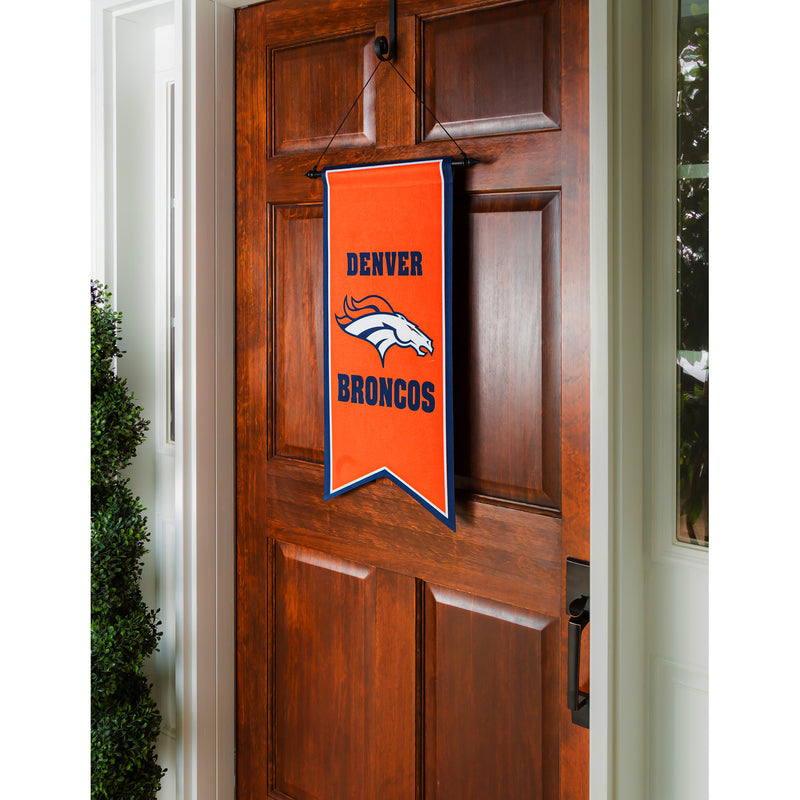 Evergreen Flag,Denver Broncos, Flag Banner,12.5x28x0.1 Inches