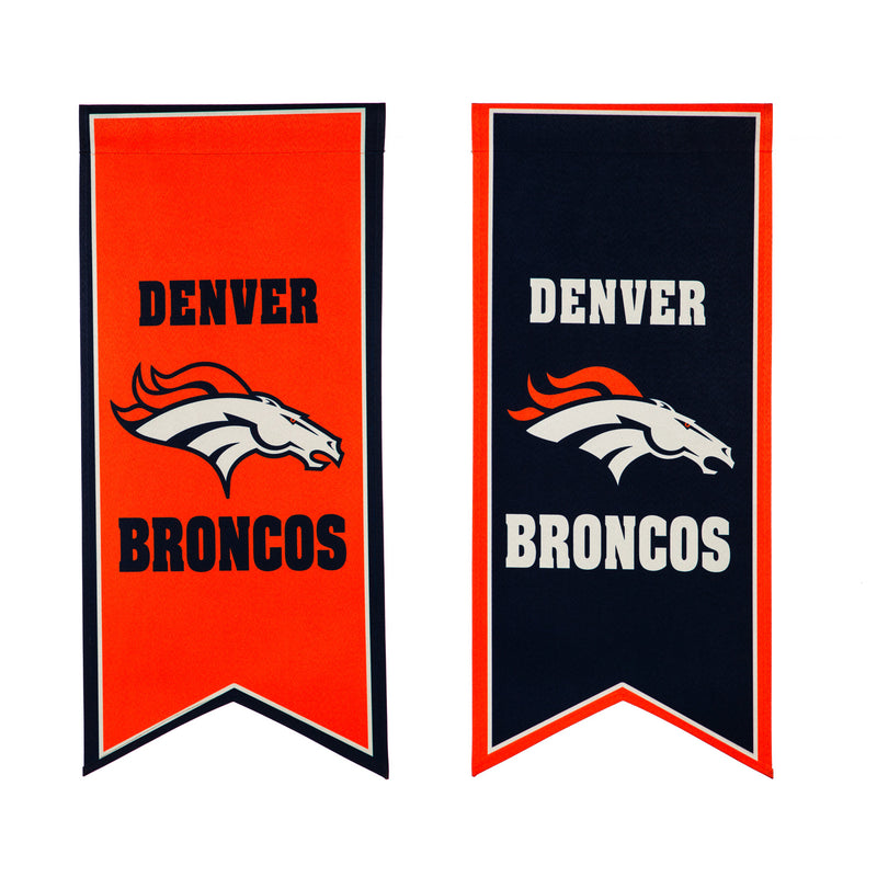 Evergreen Flag,Denver Broncos, Flag Banner,12.5x28x0.1 Inches