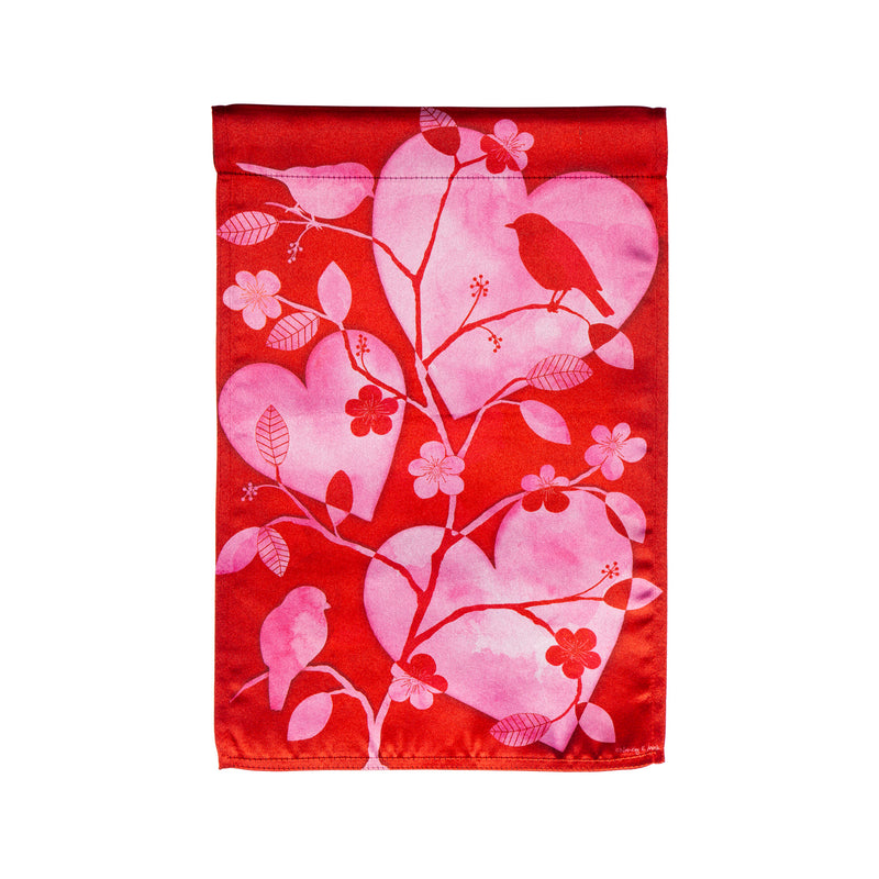 Evergreen Flag,Valentine Silhouette Garden Lustre Flag,13x0.1x18 Inches