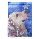 Let it Snow Lustre Garden Flag,14lu11164