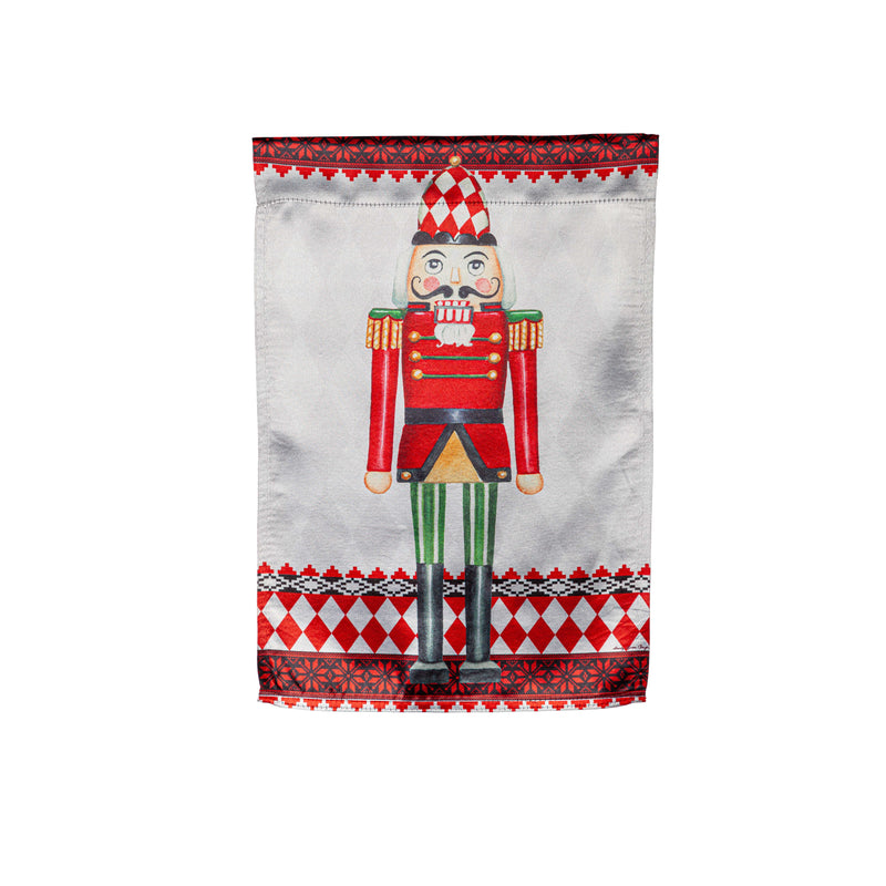 Evergreen Flag,Christmas Nutcracker Lustre Garden Flag,13x0.05x18 Inches