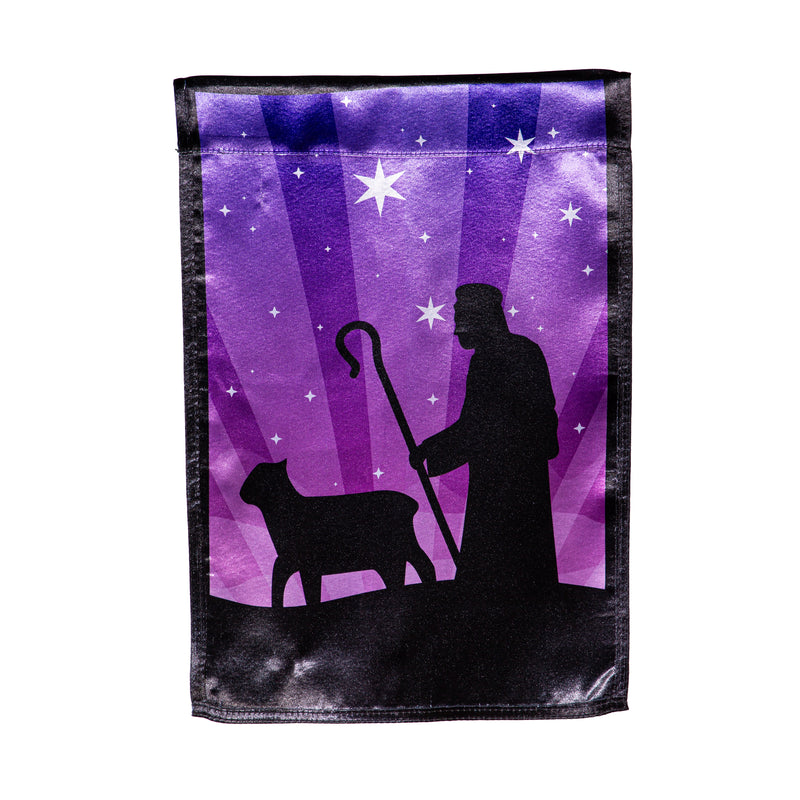 Evergreen Flag,Nativity Lustre Reversible Garden Flag,13x0.05x18 Inches