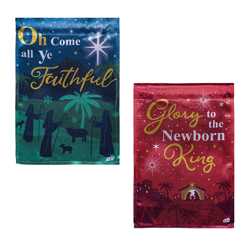Newborn King Reversible Lustre Garden Flag,14lu12217fb