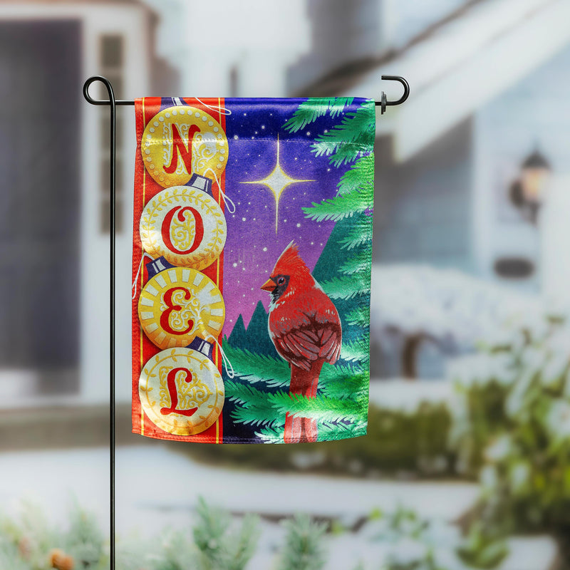 Evergreen Flag,Noel Cardinal Lustre Garden Flag,12.5x0.05x18 Inches